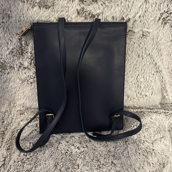 Summer & Rose Navy Blue Faux Leather Backpack - Picture 2 of 4
